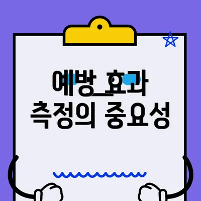 예방 효과 측정의 중요성