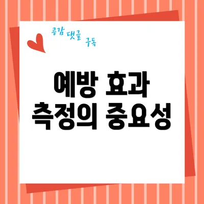 예방 효과 측정의 중요성