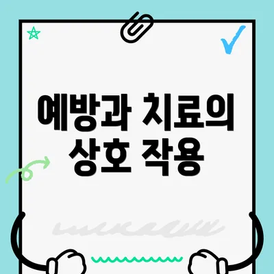 예방과 치료의 상호 작용