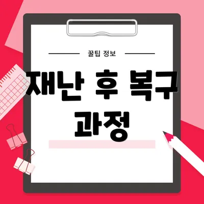 재난 후 복구 과정