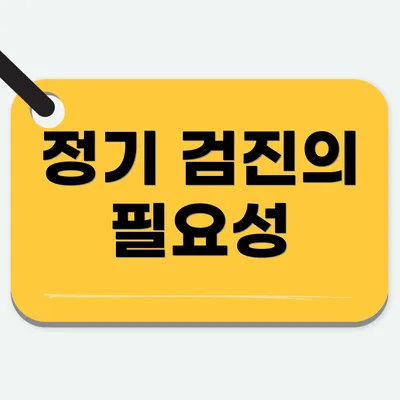 정기 검진의 필요성