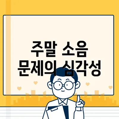 주말 소음 문제의 심각성