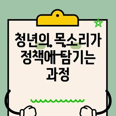 청년의 목소리가 정책에 담기는 과정