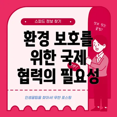환경 보호를 위한 국제 협력의 필요성