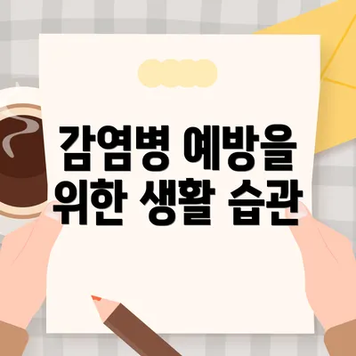 감염병 예방을 위한 생활 습관