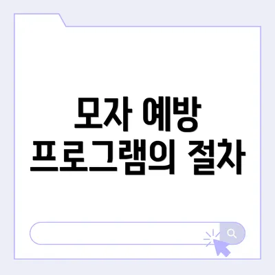 모자 예방 프로그램의 절차