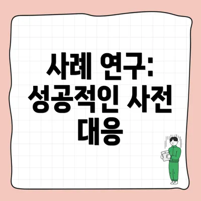 사례 연구: 성공적인 사전 대응