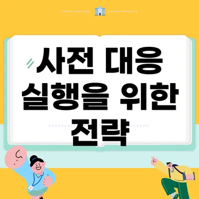 사전 대응 실행을 위한 전략