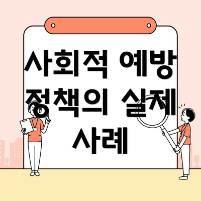 사회적 예방 정책의 실제 사례
