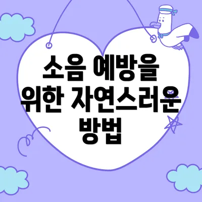 소음 예방을 위한 자연스러운 방법