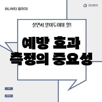 예방 효과 측정의 중요성