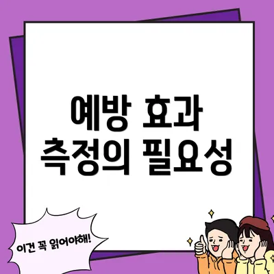 예방 효과 측정의 필요성