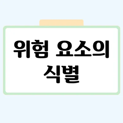 위험 요소의 식별