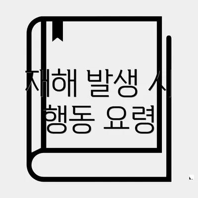 재해 발생 시 행동 요령