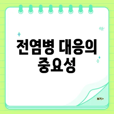 전염병 대응의 중요성