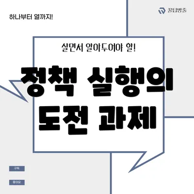 정책 실행의 도전 과제