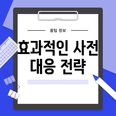 효과적인 사전 대응 전략