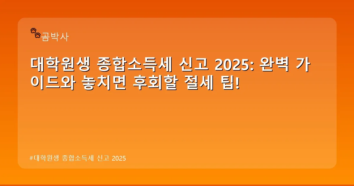 대학원생 종합소득세 신고 2025 - cksdidwh.kr 캐릭터